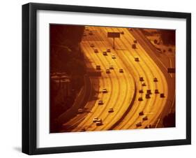 California, Los Angeles, Route 101 and Downtown, USA-Alan Copson-Framed Premium Photographic Print