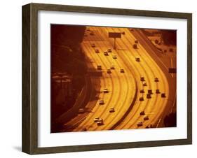 California, Los Angeles, Route 101 and Downtown, USA-Alan Copson-Framed Photographic Print