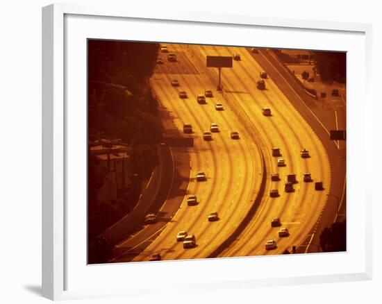 California, Los Angeles, Route 101 and Downtown, USA-Alan Copson-Framed Photographic Print