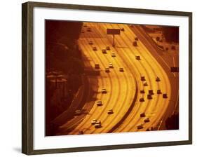 California, Los Angeles, Route 101 and Downtown, USA-Alan Copson-Framed Photographic Print