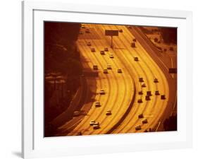 California, Los Angeles, Route 101 and Downtown, USA-Alan Copson-Framed Photographic Print