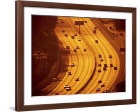 California, Los Angeles, Route 101 and Downtown, USA-Alan Copson-Framed Photographic Print