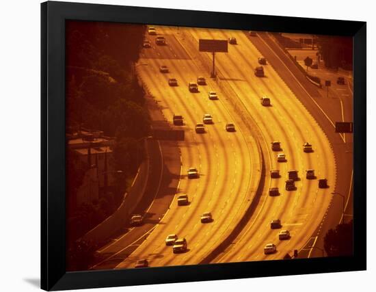 California, Los Angeles, Route 101 and Downtown, USA-Alan Copson-Framed Photographic Print