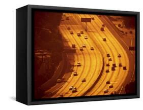 California, Los Angeles, Route 101 and Downtown, USA-Alan Copson-Framed Stretched Canvas