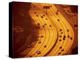 California, Los Angeles, Route 101 and Downtown, USA-Alan Copson-Stretched Canvas