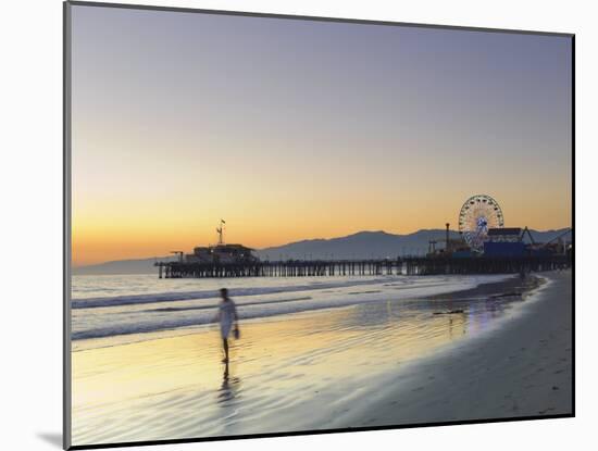 California, Los Angeles, Santa Monica Beach, Pier and Ferris Wheel, USA-Michele Falzone-Mounted Photographic Print