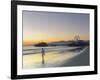 California, Los Angeles, Santa Monica Beach, Pier and Ferris Wheel, USA-Michele Falzone-Framed Photographic Print