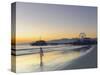 California, Los Angeles, Santa Monica Beach, Pier and Ferris Wheel, USA-Michele Falzone-Stretched Canvas