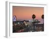 California, Los Angeles, Santa Monica, Santa Monica Pier, Dusk, USA-Walter Bibikow-Framed Photographic Print