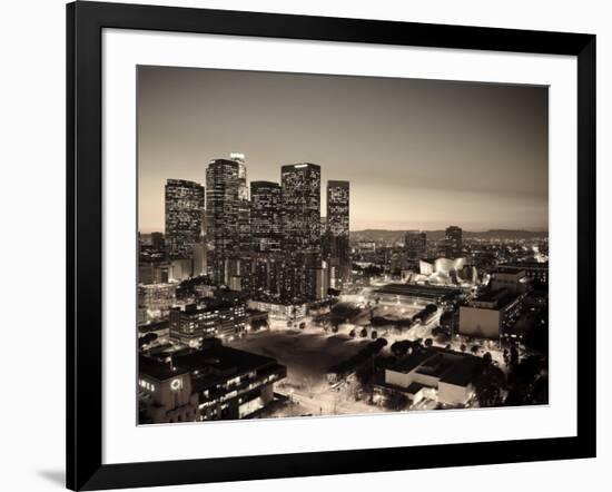 California, Los Angeles, Skyline of Downtown Los Angeles, USA-Michele Falzone-Framed Photographic Print