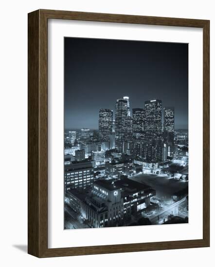 California, Los Angeles, Skyline of Downtown Los Angeles, USA-Michele Falzone-Framed Photographic Print