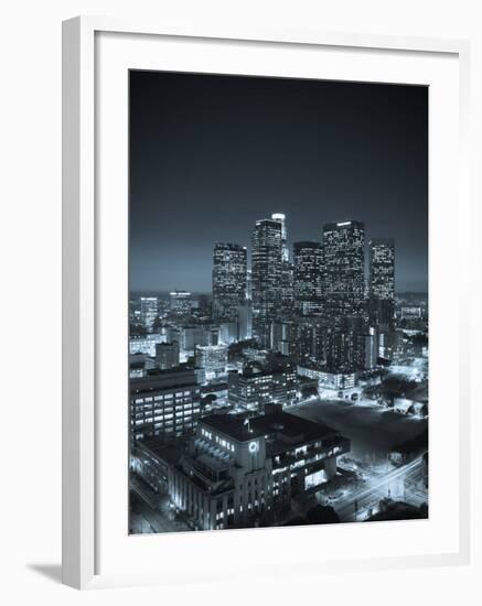 California, Los Angeles, Skyline of Downtown Los Angeles, USA-Michele Falzone-Framed Photographic Print