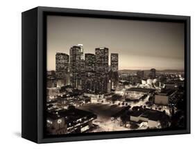 California, Los Angeles, Skyline of Downtown Los Angeles, USA-Michele Falzone-Framed Stretched Canvas