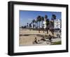 California, Los Angeles, Venice Beach, People Cycling on the Cycle Path, USA-Christian Kober-Framed Photographic Print