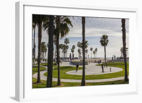 California, Los Angeles, Venice, Beachfront Park-Walter Bibikow-Framed Photographic Print