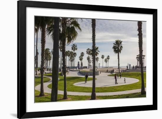 California, Los Angeles, Venice, Beachfront Park-Walter Bibikow-Framed Photographic Print