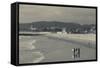 California, Los Angeles, Venice, Elevated Beach View from Venice Pier-Walter Bibikow-Framed Stretched Canvas