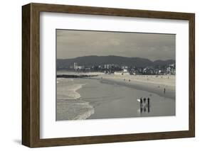 California, Los Angeles, Venice, Elevated Beach View from Venice Pier-Walter Bibikow-Framed Photographic Print