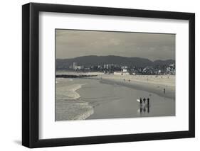 California, Los Angeles, Venice, Elevated Beach View from Venice Pier-Walter Bibikow-Framed Photographic Print