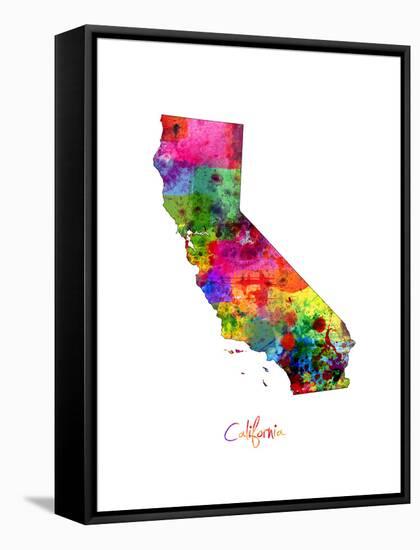 California Map-Michael Tompsett-Framed Stretched Canvas