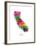 California Map-Michael Tompsett-Framed Art Print