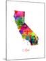 California Map-Michael Tompsett-Mounted Art Print