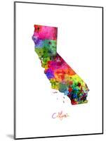California Map-Michael Tompsett-Mounted Art Print