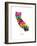 California Map-Michael Tompsett-Framed Art Print