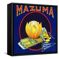 California, Mazuma Brand Citrus Label-Lantern Press-Framed Stretched Canvas