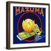 California, Mazuma Brand Citrus Label-Lantern Press-Framed Art Print