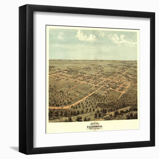 California, Missouri - Panoramic Map-Lantern Press-Framed Art Print