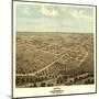 California, Missouri - Panoramic Map-Lantern Press-Mounted Art Print