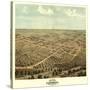 California, Missouri - Panoramic Map-Lantern Press-Stretched Canvas