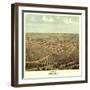 California, Missouri - Panoramic Map-Lantern Press-Framed Art Print