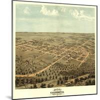 California, Missouri - Panoramic Map-Lantern Press-Mounted Art Print