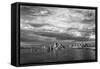 California, Mono Lake. Black and White of Tufa Towers-Jaynes Gallery-Framed Stretched Canvas