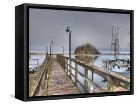 California, Morro Bay, Morro Rock, USA-Alan Copson-Framed Stretched Canvas