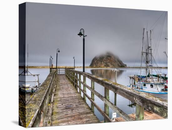 California, Morro Bay, Morro Rock, USA-Alan Copson-Stretched Canvas