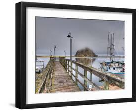 California, Morro Bay, Morro Rock, USA-Alan Copson-Framed Photographic Print