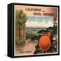 California Navel Oranges Brand - Pomona, California - Citrus Crate Label-Lantern Press-Framed Stretched Canvas