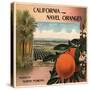 California Navel Oranges Brand - Pomona, California - Citrus Crate Label-Lantern Press-Stretched Canvas