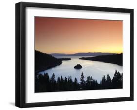 California/Nevada, Lake Tahoe, Emerald Bay, USA-Michele Falzone-Framed Premium Photographic Print