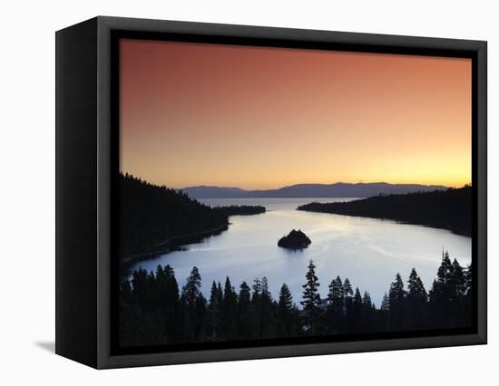 California/Nevada, Lake Tahoe, Emerald Bay, USA-Michele Falzone-Framed Stretched Canvas