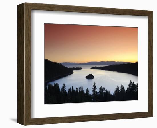 California/Nevada, Lake Tahoe, Emerald Bay, USA-Michele Falzone-Framed Photographic Print