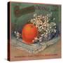California Orange Brand - Riverside, California - Citrus Crate Label-Lantern Press-Stretched Canvas
