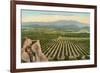 California Orange Grove-null-Framed Premium Giclee Print