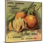 California Oranges Brand - Los Angeles, California - Citrus Crate Label-Lantern Press-Mounted Art Print