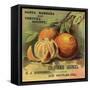 California Oranges Brand - Los Angeles, California - Citrus Crate Label-Lantern Press-Framed Stretched Canvas