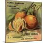 California Oranges Brand - Los Angeles, California - Citrus Crate Label-Lantern Press-Mounted Premium Giclee Print