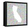 California Outline in a Square Icon-aperitivi-Framed Stretched Canvas